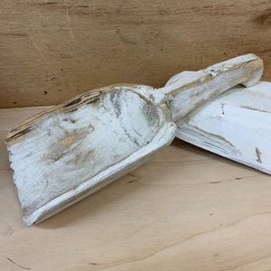 Wooden Grain Scoop White